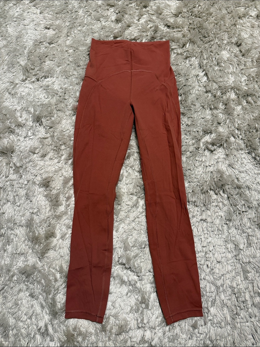 High-Waist peach/rust color Performance Leggings